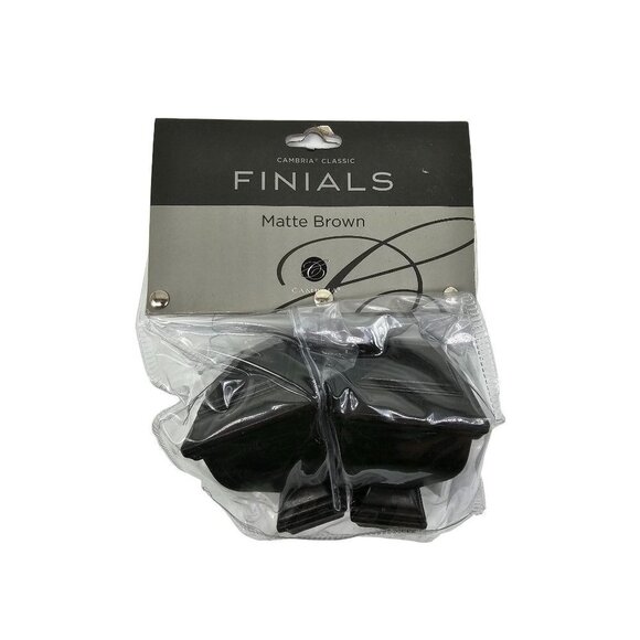 Cambria Classic Finials 5/8" Matte Brown. - Picture 2 of 7